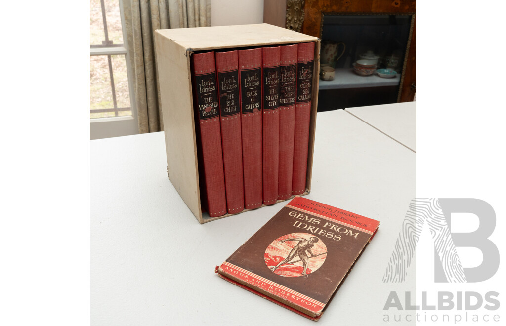 Ion Idriess, Frontier Editions, All Signed by Author, Set Six Cloth Bound Hardcovers in Slip Case