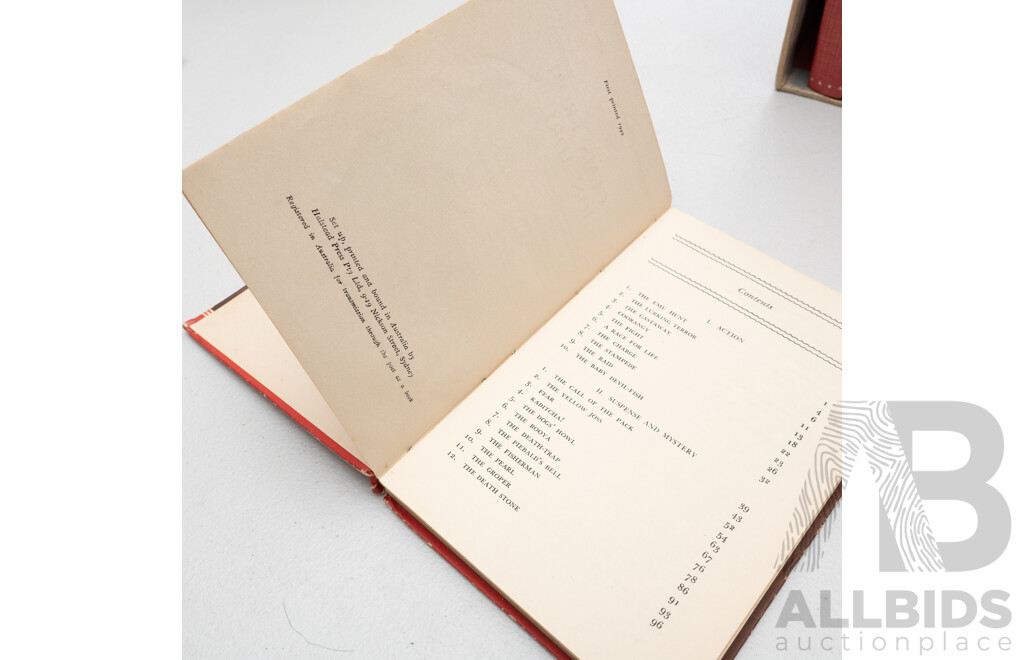 Ion Idriess, Frontier Editions, All Signed by Author, Set Six Cloth Bound Hardcovers in Slip Case