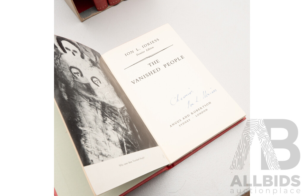 Ion Idriess, Frontier Editions, All Signed by Author, Set Six Cloth Bound Hardcovers in Slip Case