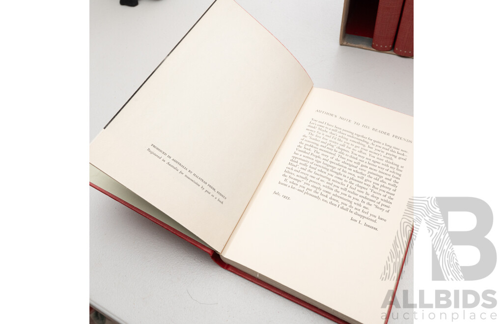 Ion Idriess, Frontier Editions, All Signed by Author, Set Six Cloth Bound Hardcovers in Slip Case