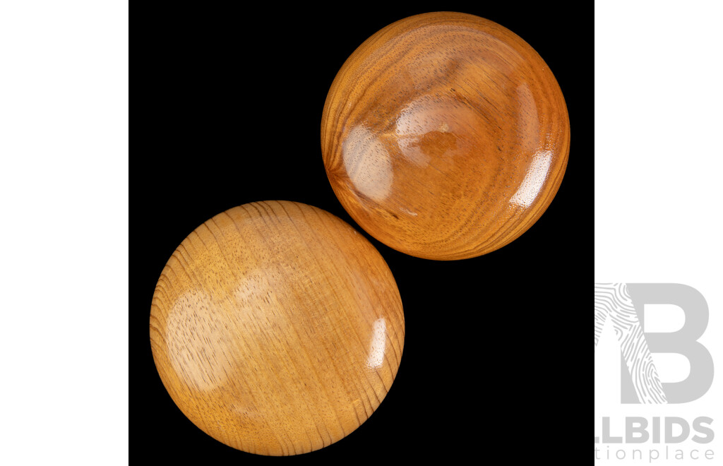 Pair Lidded Treen Containers by Bungendore Woodworks Gallery