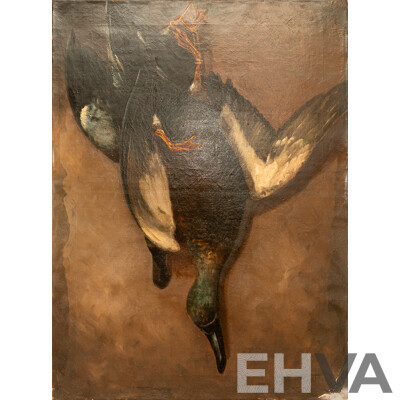 Artist Unknown, (c Late 19th Century), The Catch, Antique Oil on Canvas Panel Mounted on Canvas Cloth Stretched on Board, 69 x 51 cm