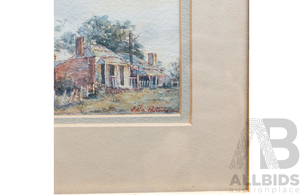 Isla Patterson (20th Century, Australian), Scene From Old Yass I & II, Pair of Lovely Miniature Original Watercolour and Inks, 14.5 x 16 cm (frames) (2)