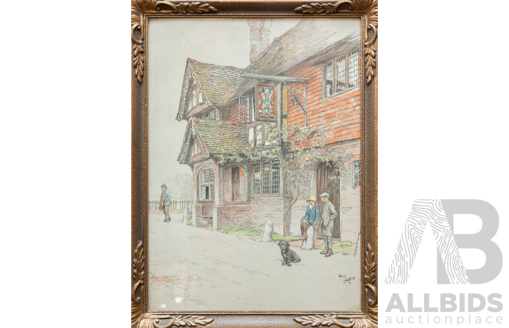 Cecil Alden, (19/20th Century, British, 1870-1935), The Henry VIII at Hever, Antique Framed Print, 43.5 x 33 cm (frame)