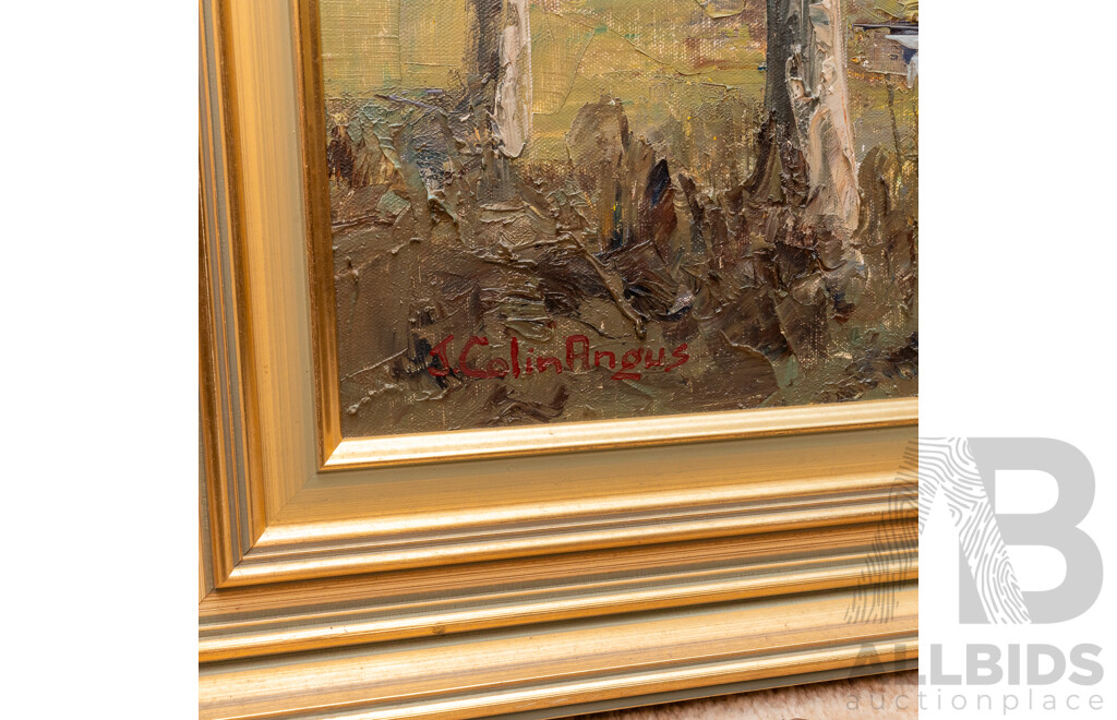 J Colin Angus, (20th Century, Australian, 1907-2002), Morning Light, Original Oil on Canvas Board, 66 x 76 cm (frame)