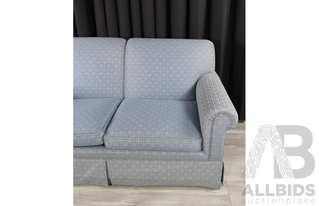 Blue Fabric Two Seater Lounge by TRS Furniture