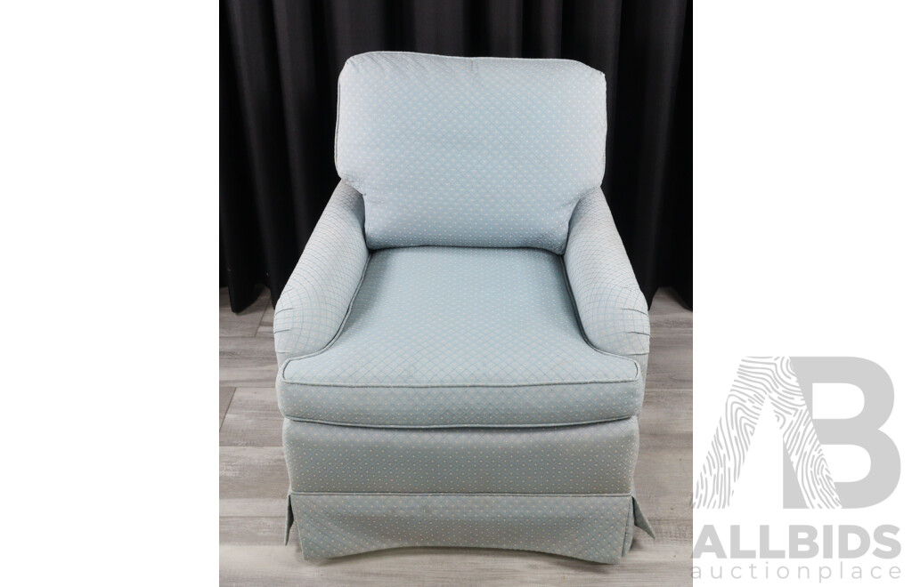 Fabric Armchair and Ottoman by TRS Furniture