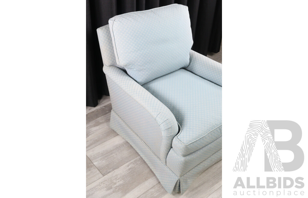 Fabric Armchair and Ottoman by TRS Furniture