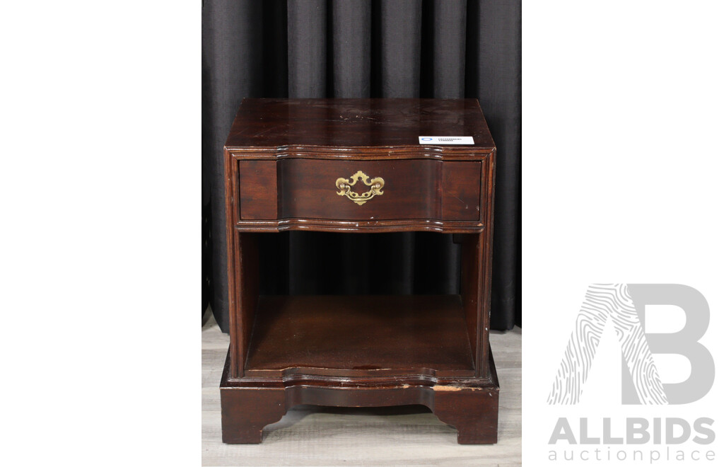 Georgian Style Mahogany Single Drawer Bedside Cabinet