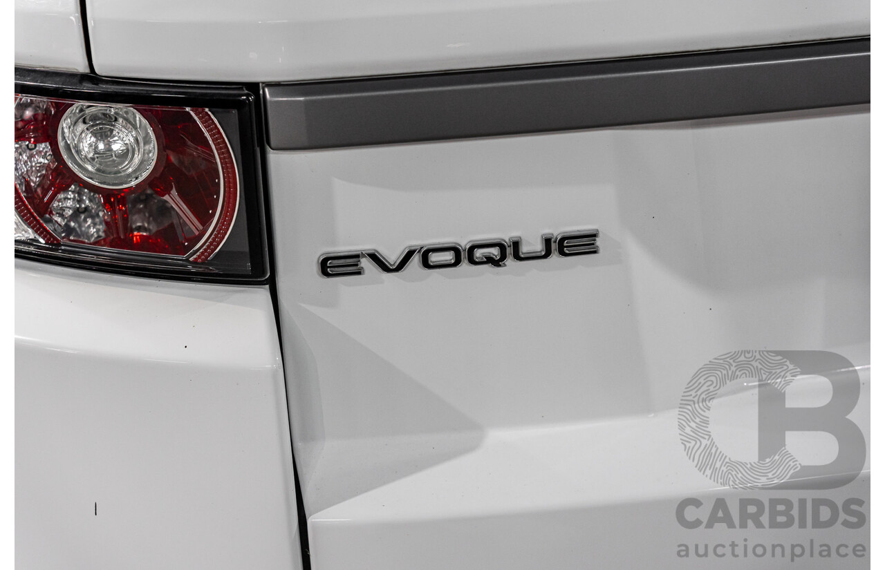 1/2013 Range Rover Evoque TD4 Pure LV 5d Wagon Fuji White Turbo Diesel 2.2L