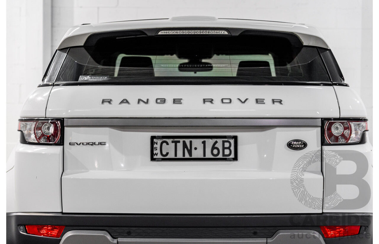 1/2013 Range Rover Evoque TD4 Pure LV 5d Wagon Fuji White Turbo Diesel 2.2L