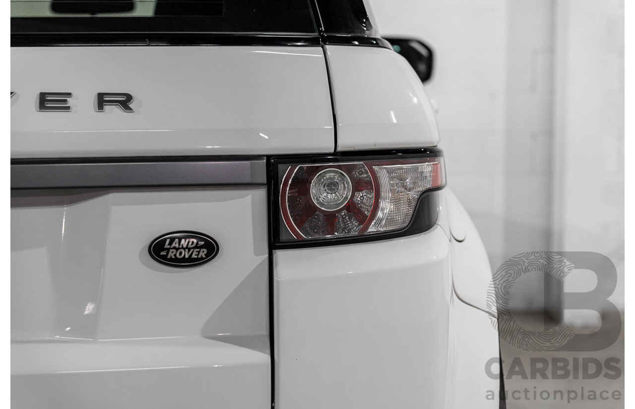 1/2013 Range Rover Evoque TD4 Pure LV 5d Wagon Fuji White Turbo Diesel 2.2L