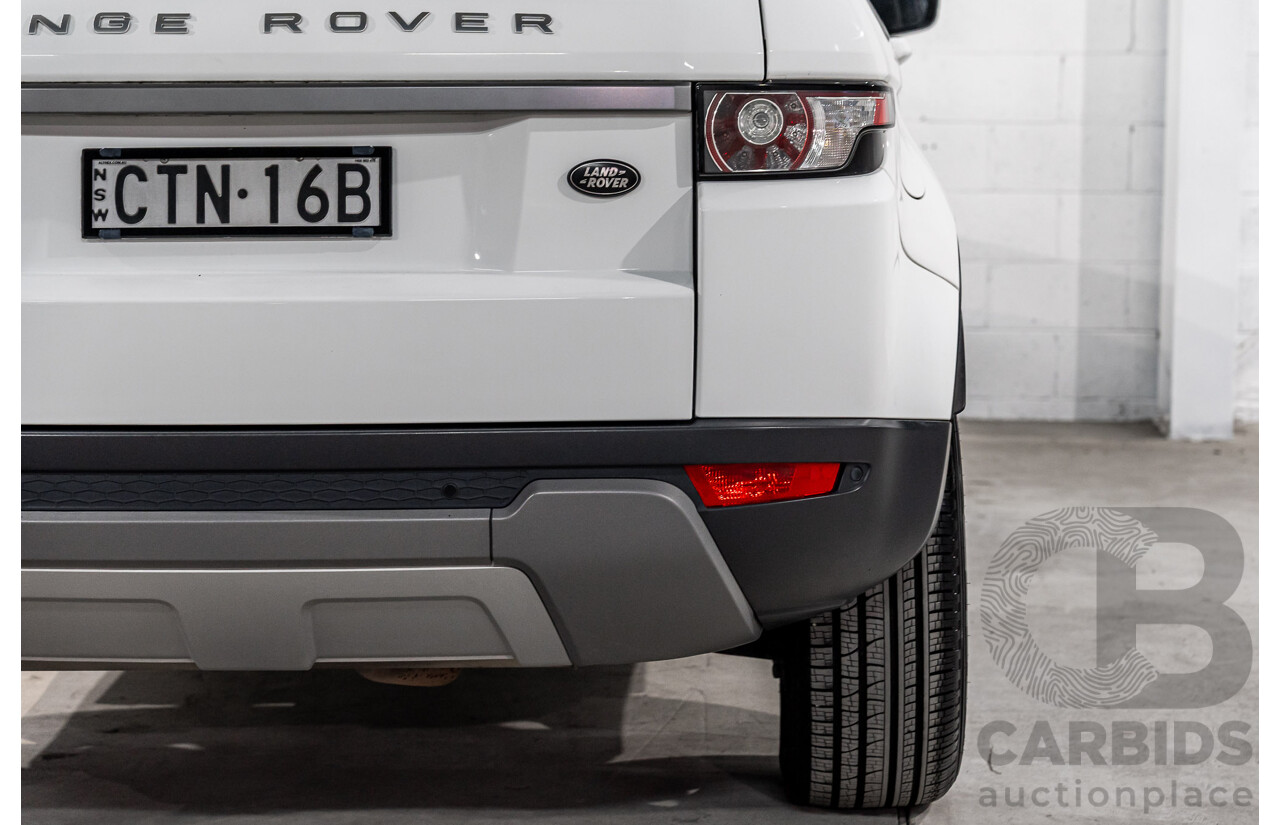1/2013 Range Rover Evoque TD4 Pure LV 5d Wagon Fuji White Turbo Diesel 2.2L