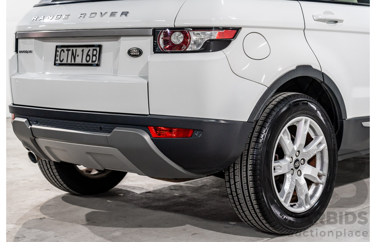 1/2013 Range Rover Evoque TD4 Pure LV 5d Wagon Fuji White Turbo Diesel 2.2L