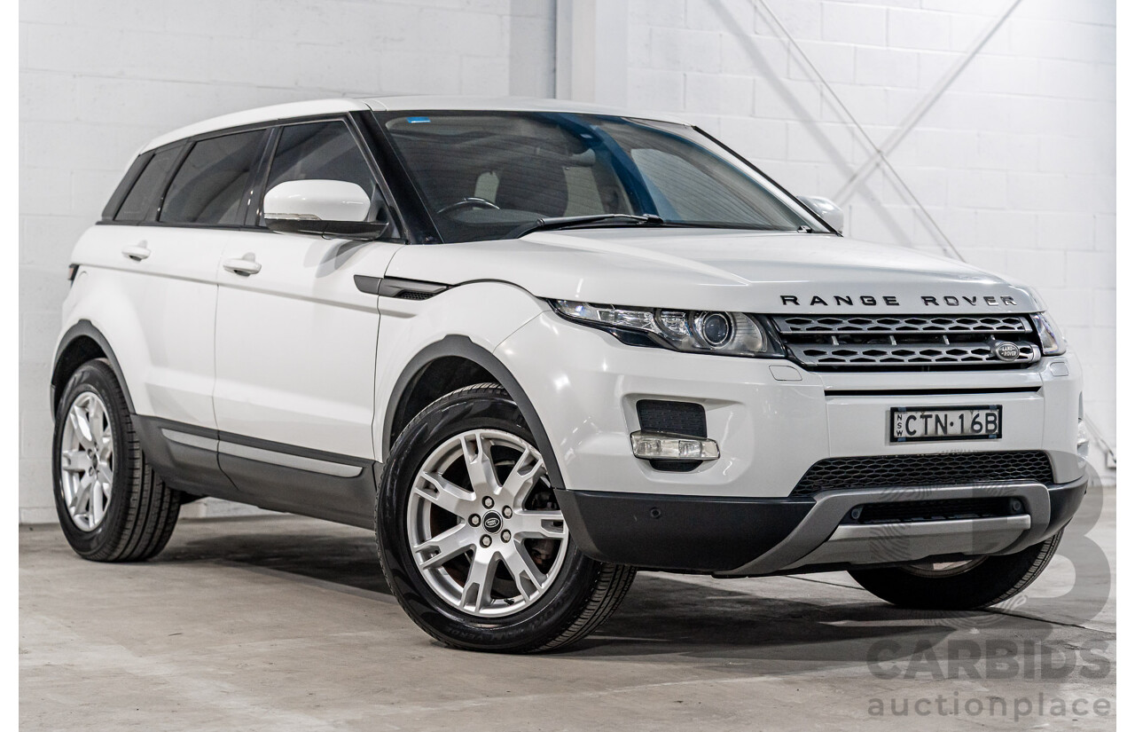 1/2013 Range Rover Evoque TD4 Pure LV 5d Wagon Fuji White Turbo Diesel 2.2L