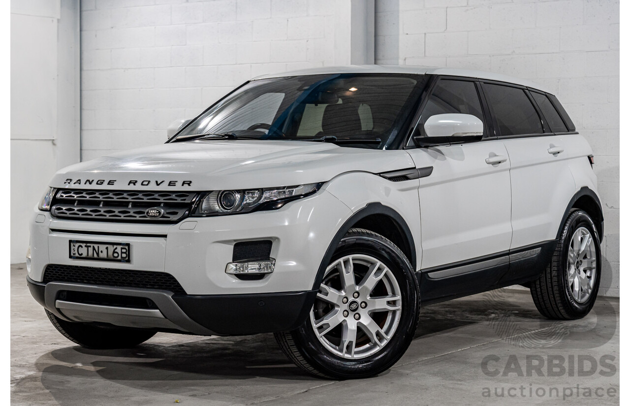 1/2013 Range Rover Evoque TD4 Pure LV 5d Wagon Fuji White Turbo Diesel 2.2L