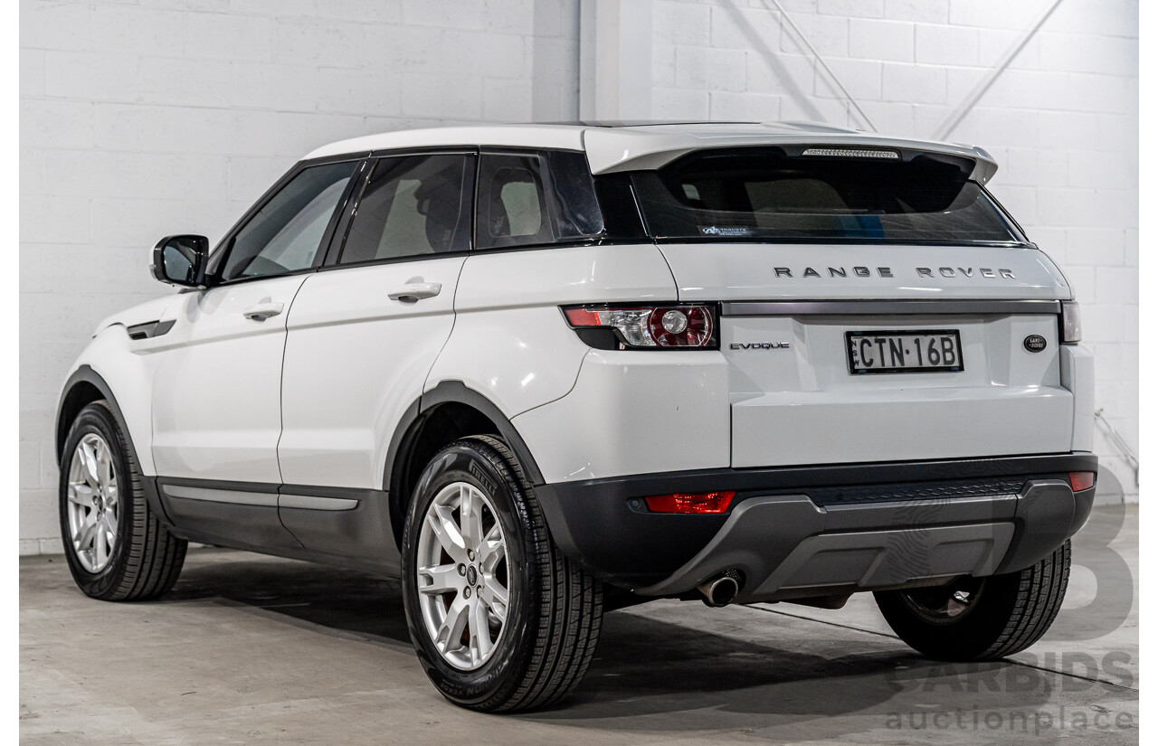 1/2013 Range Rover Evoque TD4 Pure LV 5d Wagon Fuji White Turbo Diesel 2.2L