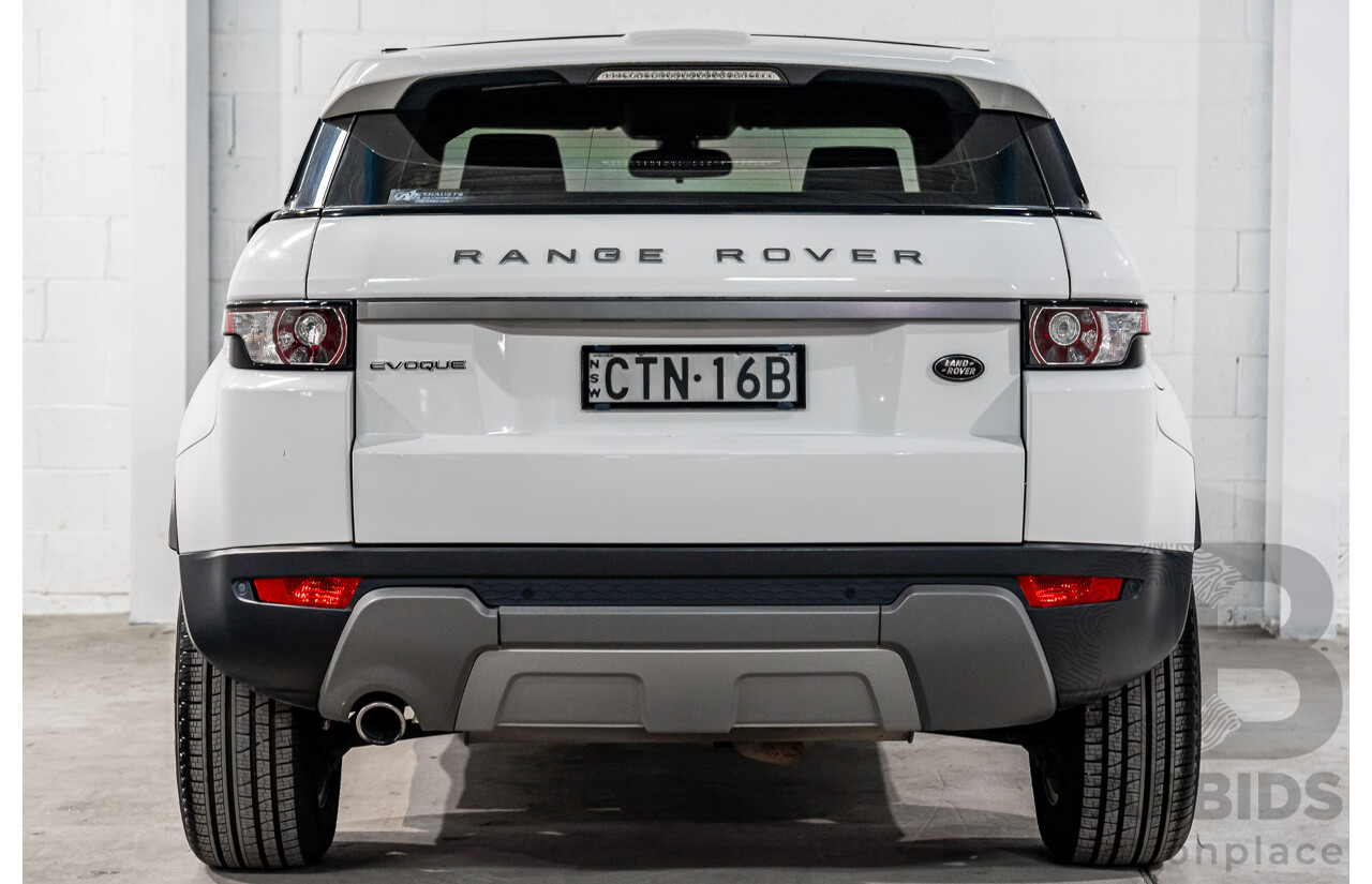 1/2013 Range Rover Evoque TD4 Pure LV 5d Wagon Fuji White Turbo Diesel 2.2L