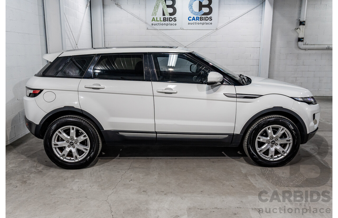 1/2013 Range Rover Evoque TD4 Pure LV 5d Wagon Fuji White Turbo Diesel 2.2L