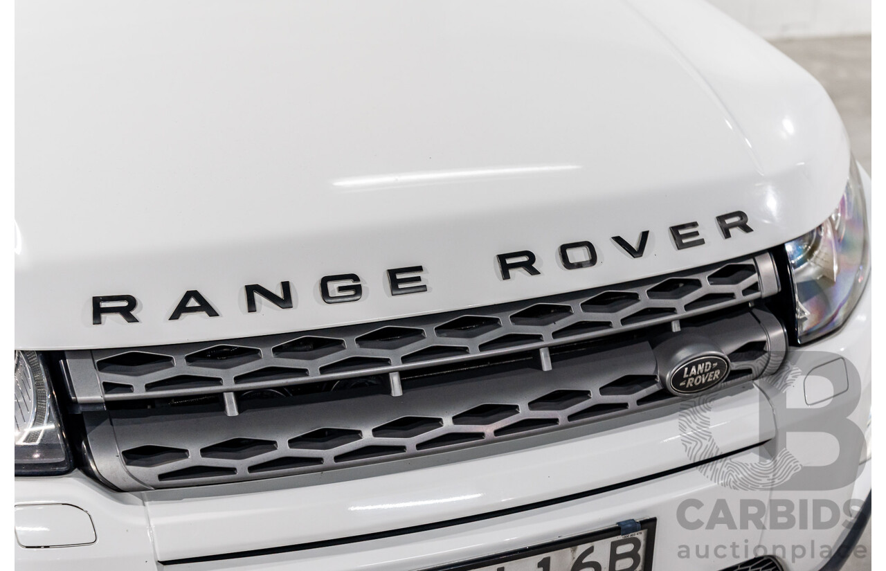 1/2013 Range Rover Evoque TD4 Pure LV 5d Wagon Fuji White Turbo Diesel 2.2L