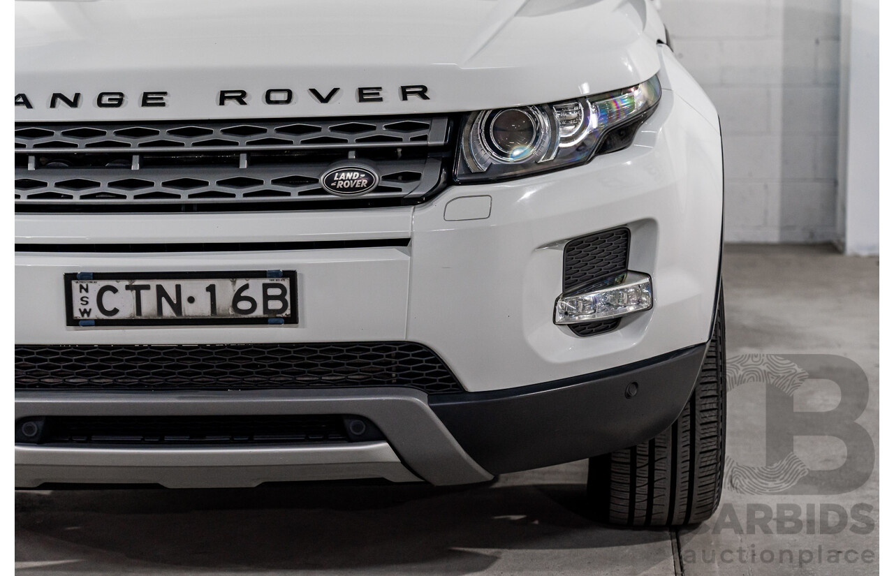 1/2013 Range Rover Evoque TD4 Pure LV 5d Wagon Fuji White Turbo Diesel 2.2L