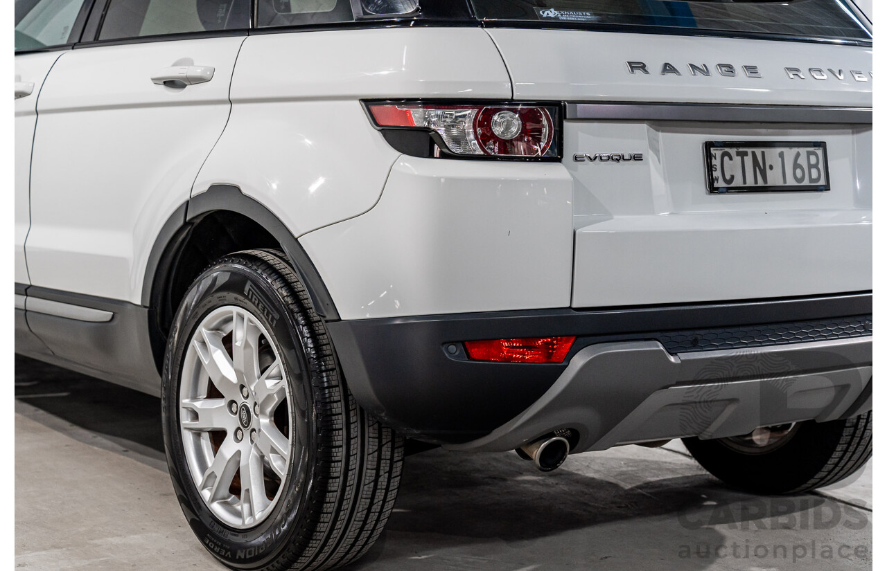 1/2013 Range Rover Evoque TD4 Pure LV 5d Wagon Fuji White Turbo Diesel 2.2L