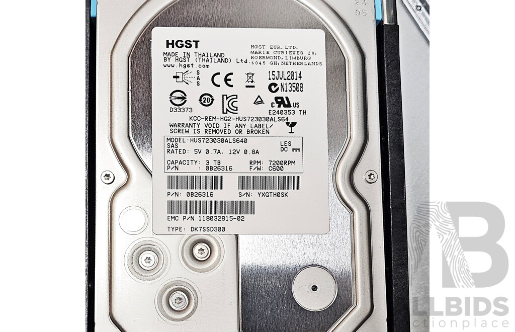 EMC (KTN-STL3) 15-Bay Hard Drive Array W/ 18TB of Total Storage