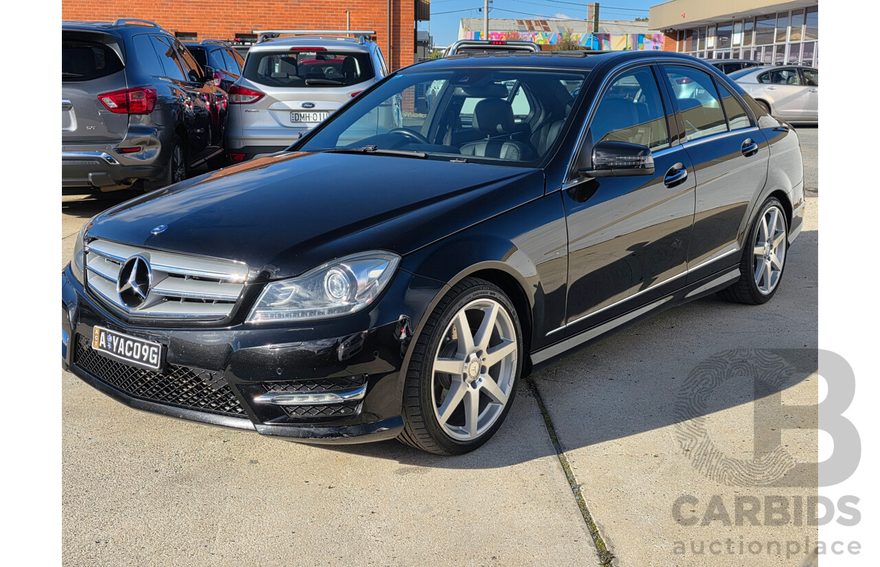 6/2013 Mercedes-Benz C250 Avantgarde BE W204 MY13 4d Sedan Black Turbo 1.8L