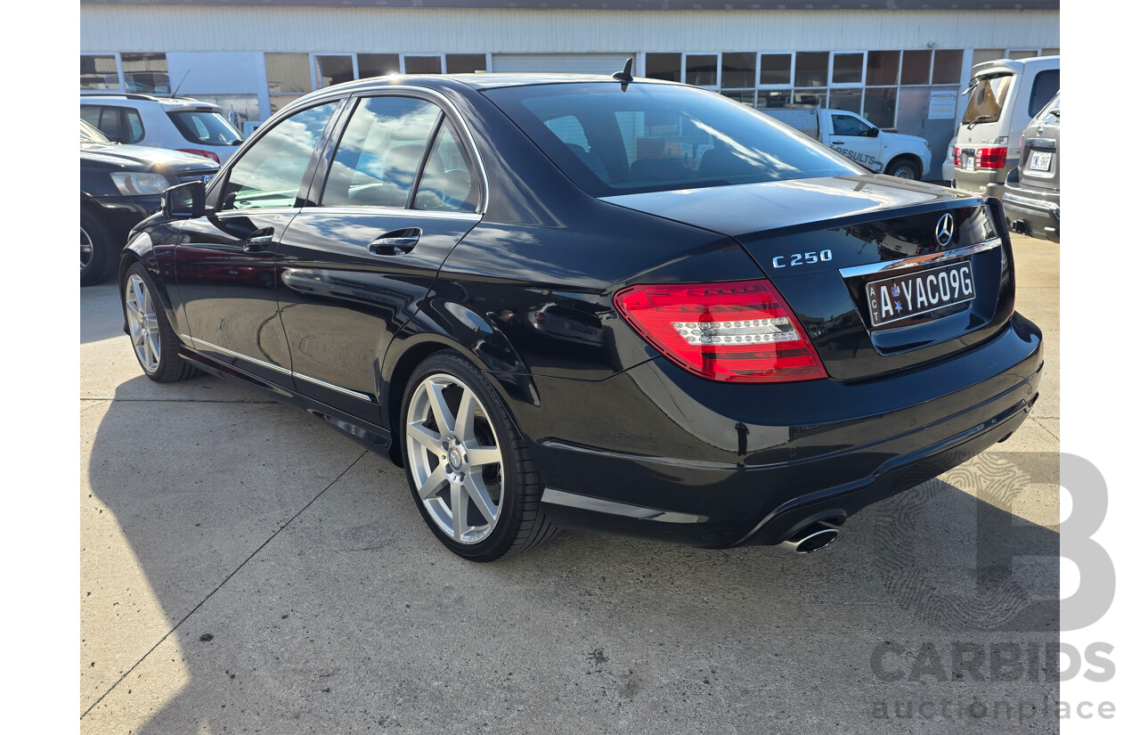 6/2013 Mercedes-Benz C250 Avantgarde BE W204 MY13 4d Sedan Black Turbo 1.8L