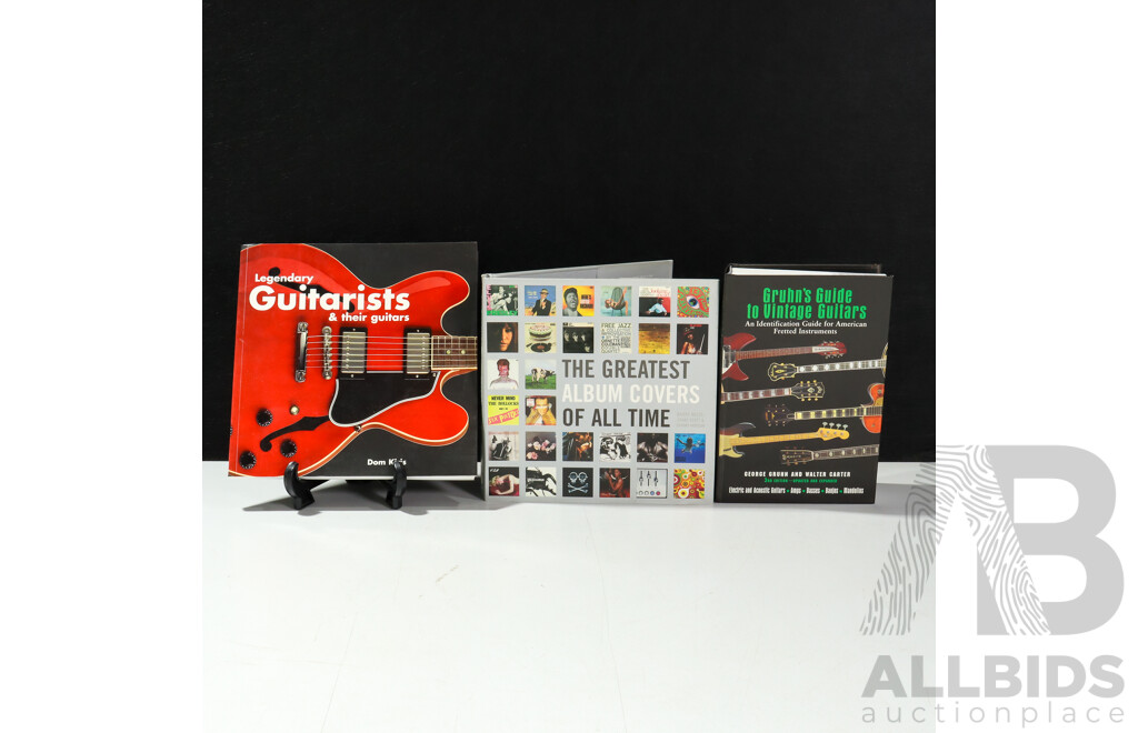Collection of Three Special Interest Books Inc Guitars and Album Covers