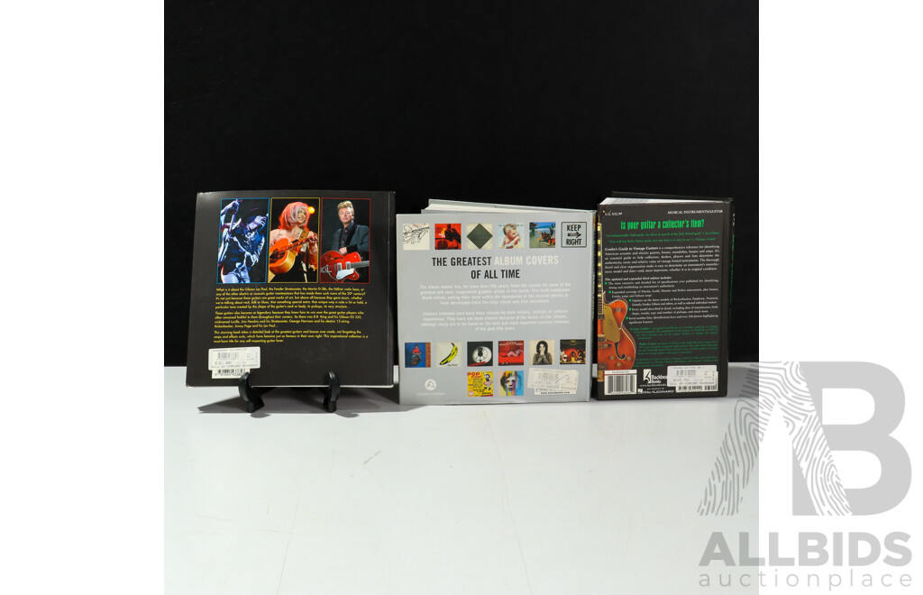 Collection of Three Special Interest Books Inc Guitars and Album Covers
