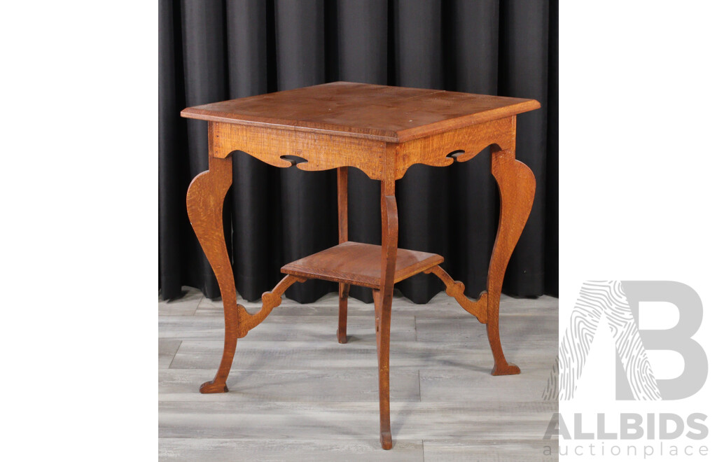 Edwardian Silky Oak Side Table