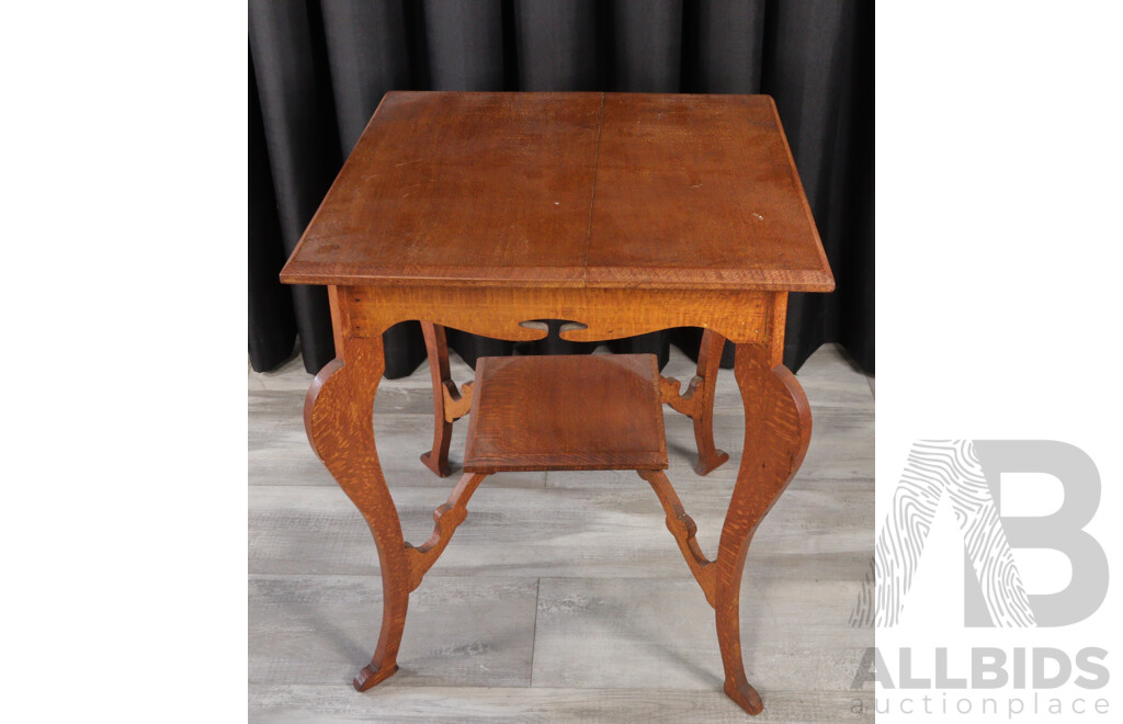 Edwardian Silky Oak Side Table