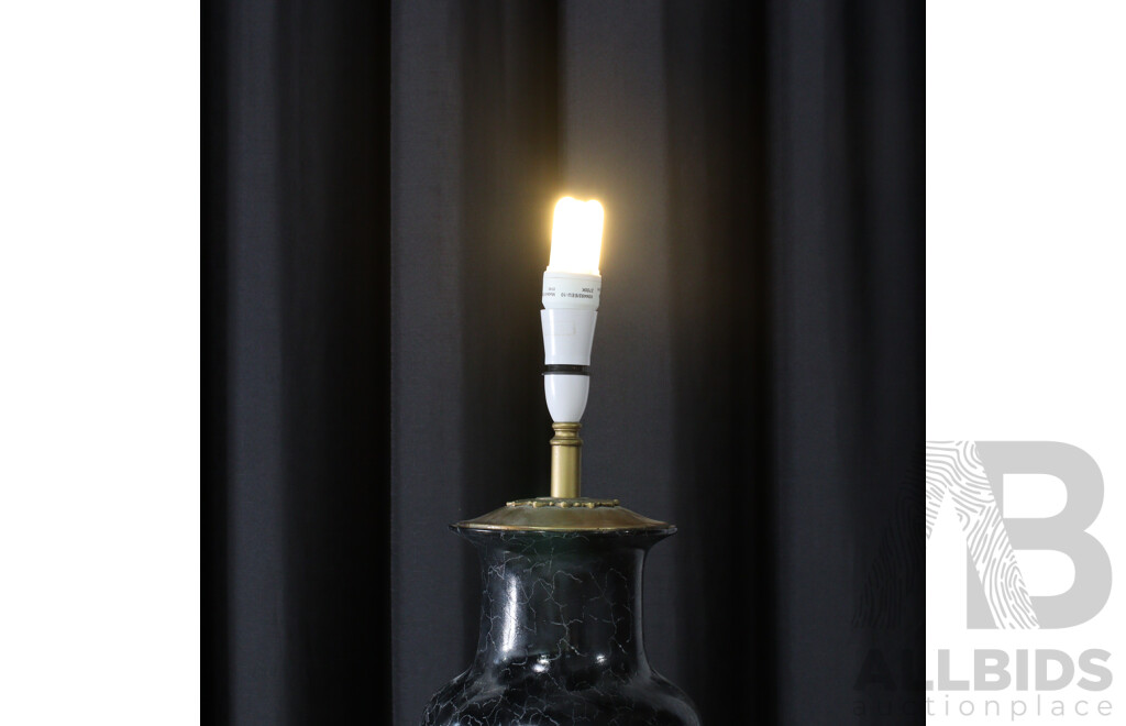 Modern Table Lamp with Faux Marble Finish