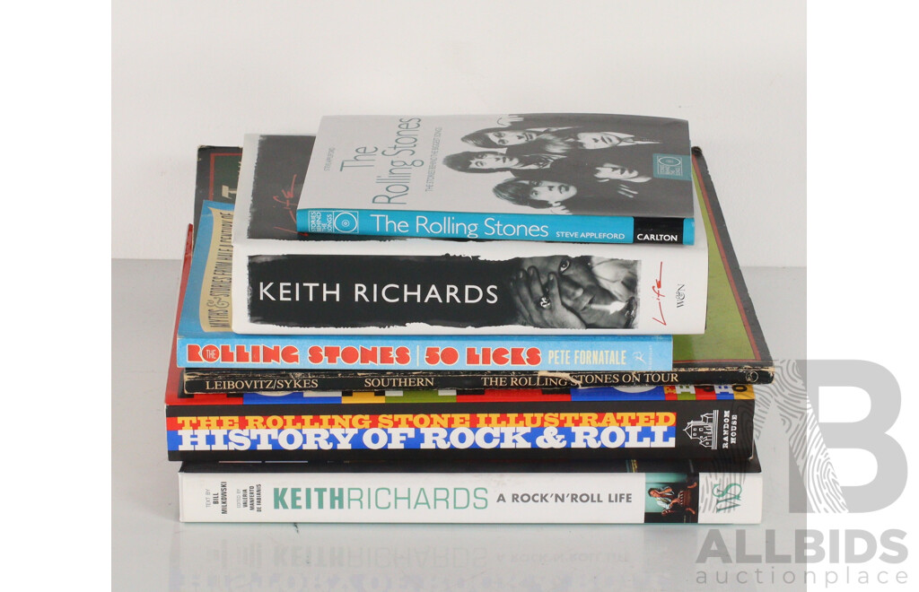 Collection Books Relating to The Rolling Stones Including on Tour and More