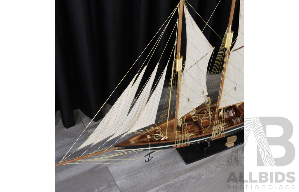Large Timber Model Three Mast Schooner Atlantic