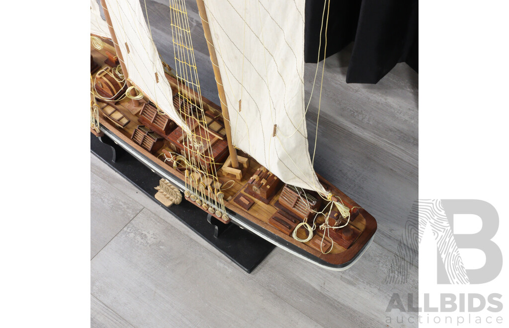 Large Timber Model Three Mast Schooner Atlantic