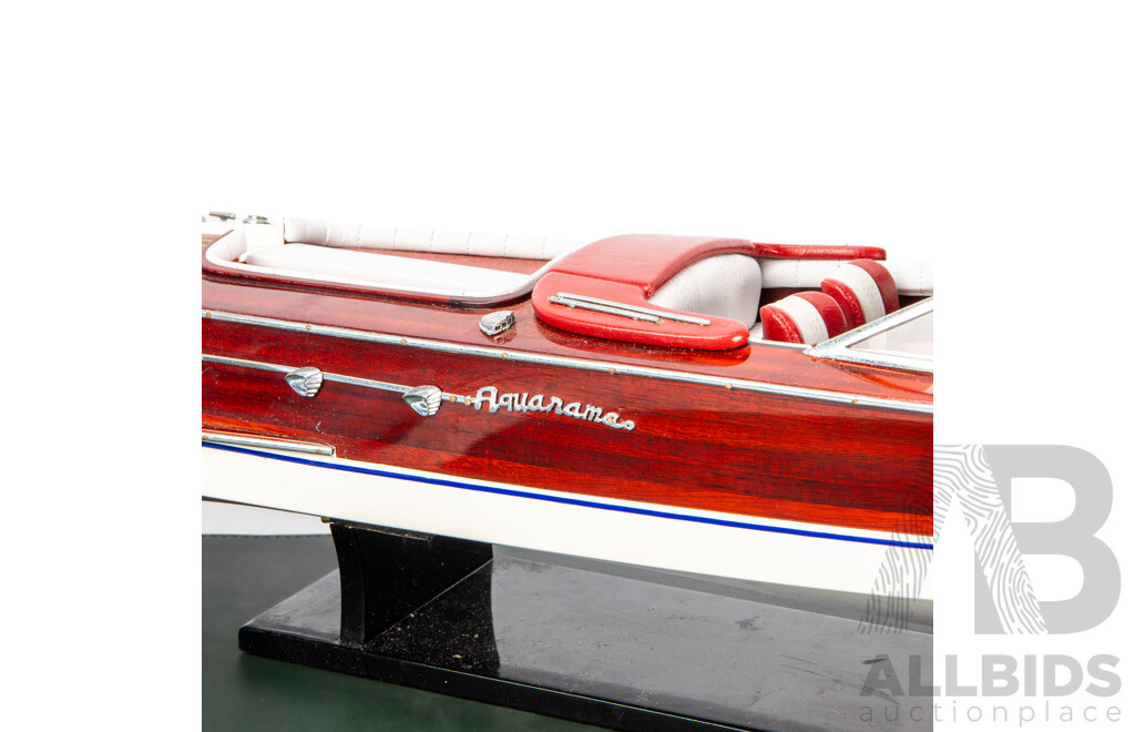 Vintage Hand Made Timber Riva Aquarama Mid Century Speed Boat with Stand
