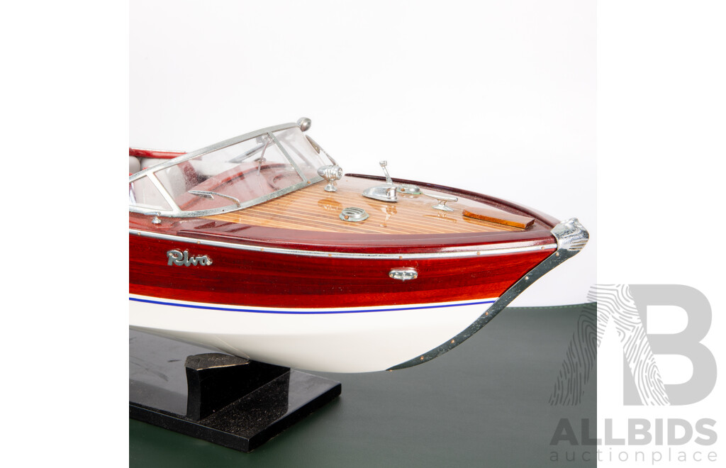 Vintage Hand Made Timber Riva Aquarama Mid Century Speed Boat with Stand