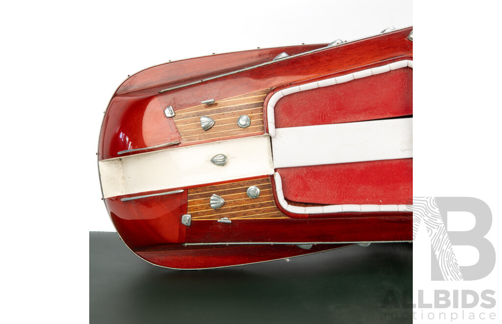 Vintage Hand Made Timber Riva Aquarama Mid Century Speed Boat with Stand