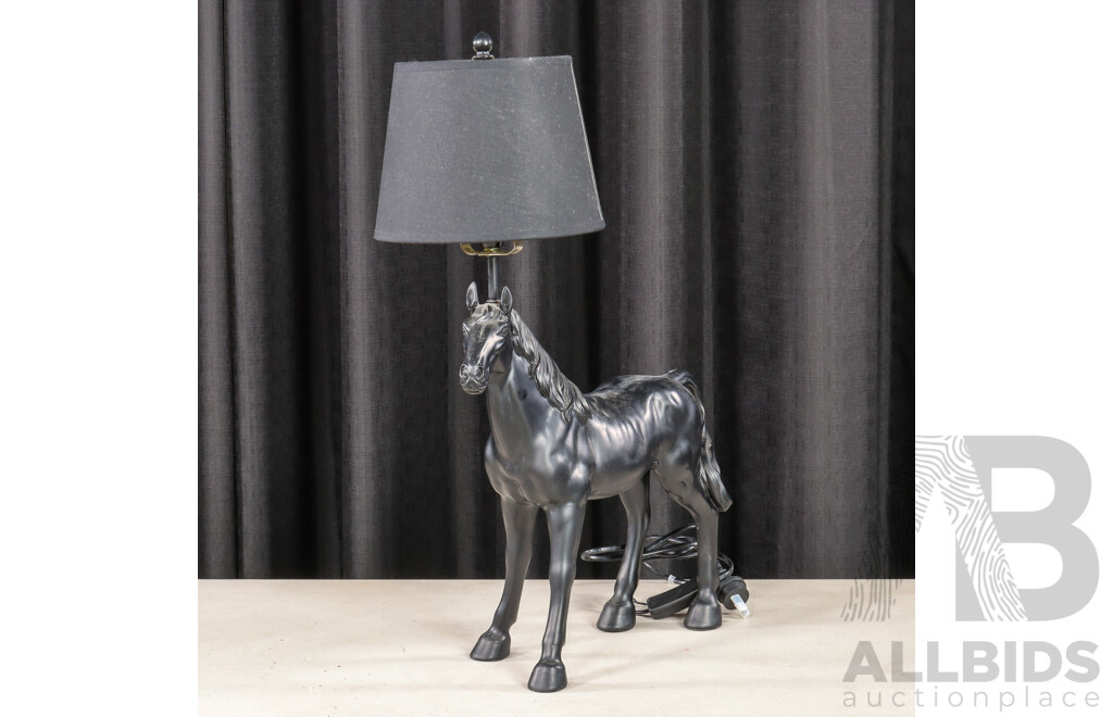 Composite Horse Form Table Lamp