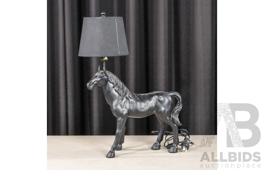 Composite Horse Form Table Lamp