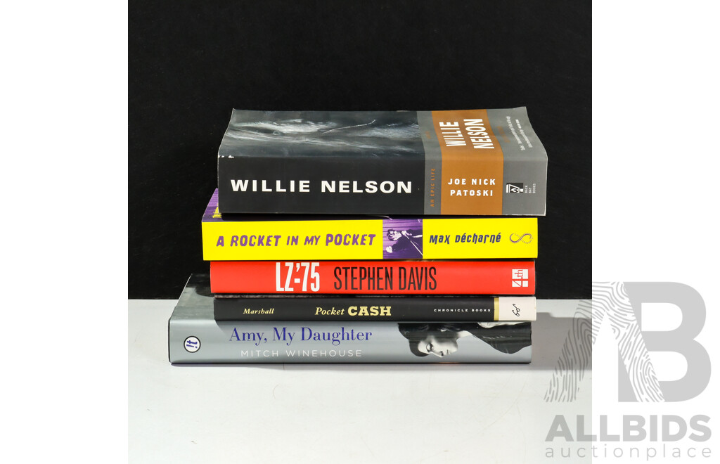 Collection of Five Rock and Roll Special Interest Books Inc Johnny Cash and Willie Nelson