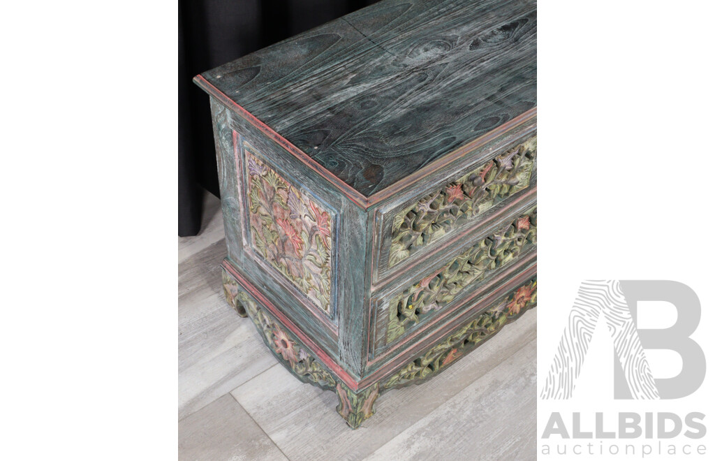 Small Painted Chinese Chest of Three Drawers