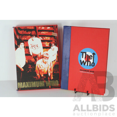 Limited Edition 881 of 1500, Signed by Ross Halfin, 'The Who: Maximum Who', Genesis Publications, 2002, Quarter Leather Bound Hard Cover in Slip Case