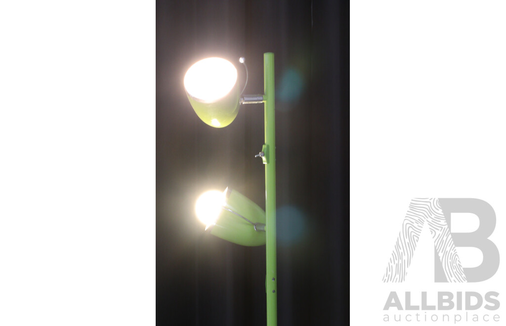 Metal Twin Shade Floor Lamp