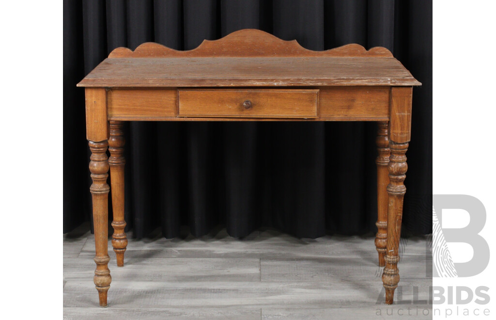 Reproduction Single Draw Timber Hall Table