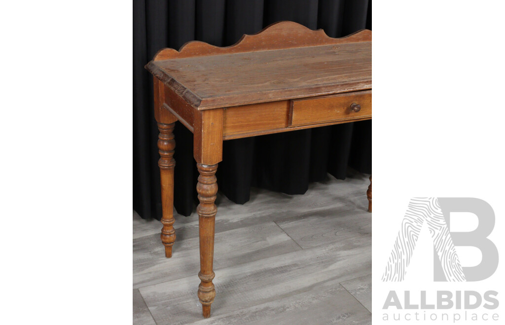 Reproduction Single Draw Timber Hall Table