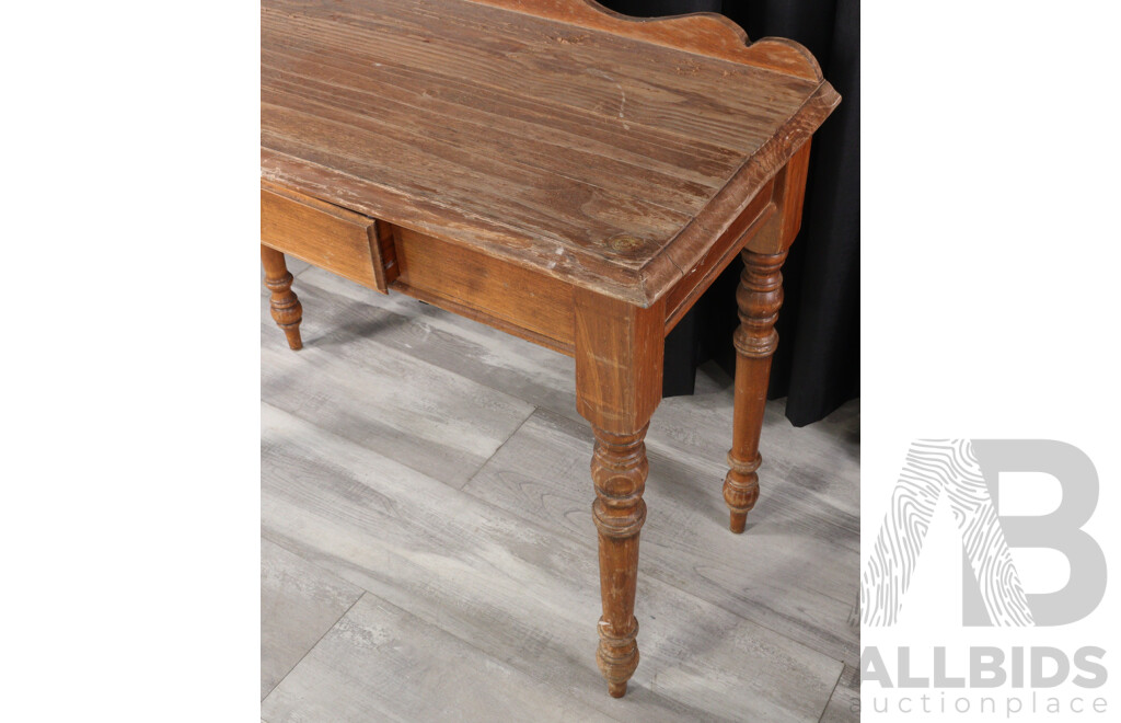 Reproduction Single Draw Timber Hall Table