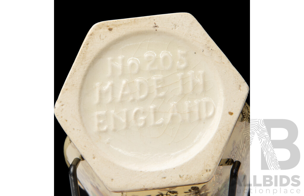 Pair of English Porcelain Hand Painted Vases